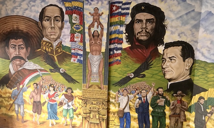 Mural de Henry Rosero en el Sindicato de Simana, Nariño, Colombia