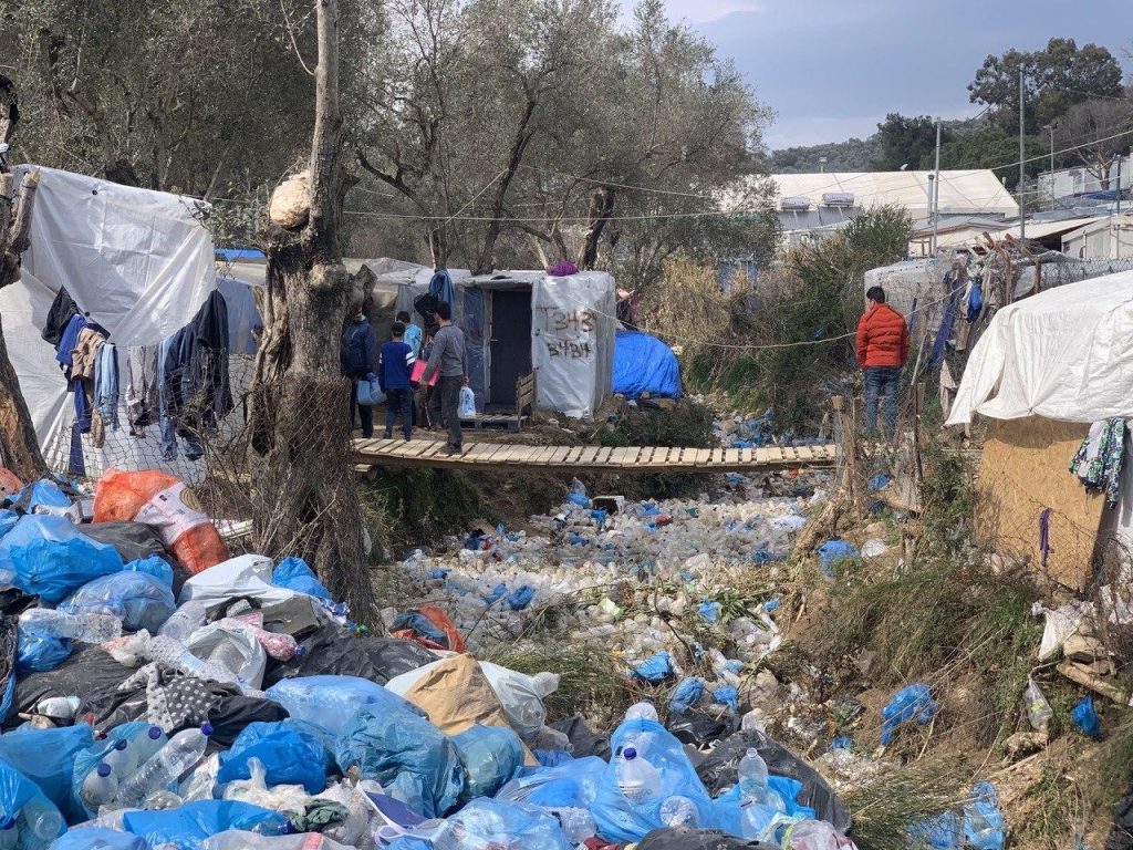 Campo de refugiados en Lesbos, Grecia.