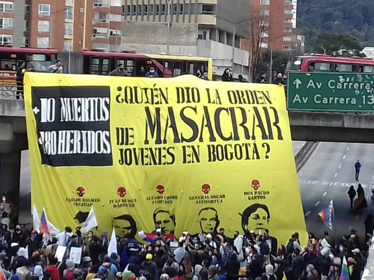 Protesta en Bogotá