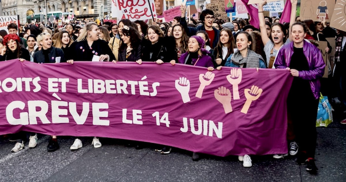 Huelga de mujeres en Suiza