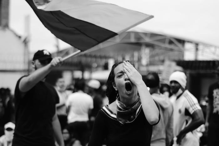 Protesta en Cali, Colombia.